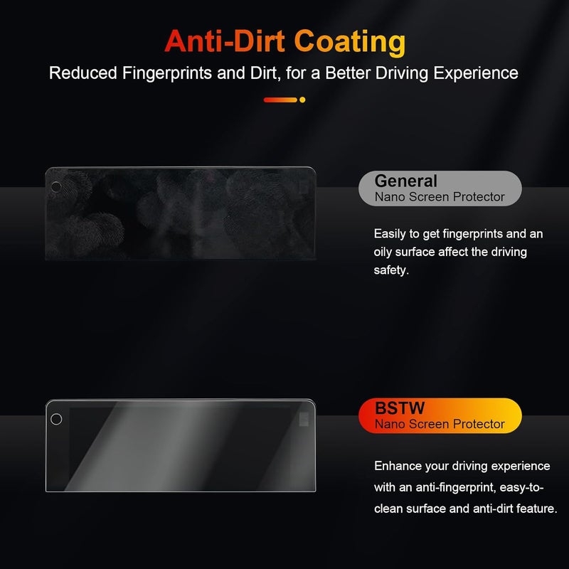 BSTW for 2025 Mazda CX-90 Screen Protector for 2024 2025 CX-90/2025 CX-70 3.3 Turbo S Premium Plus 12.3" Center Display Bubble Free Soft Nano Protective Film 2PCS - Image 3